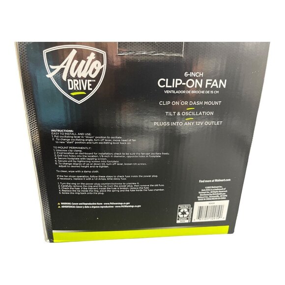 ✅Auto‎ Drive 6" 12 Volt Oscillating Clip-On or Dash Mount Car Truck DC Fan✅ - Picture 10 of 10